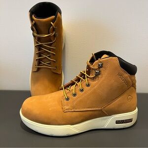 Wolverine DuraShocks 6” men’s brown boots size 9.5, suede leather